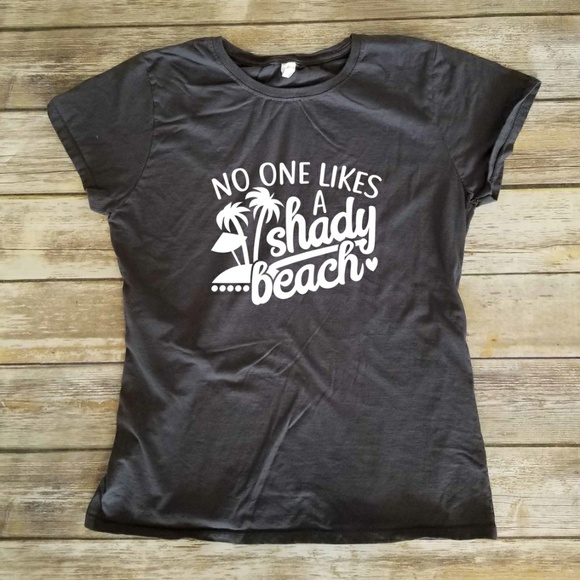 No One Likes a Shady beach ladies fitted t-shirt - Picture 2 of 3